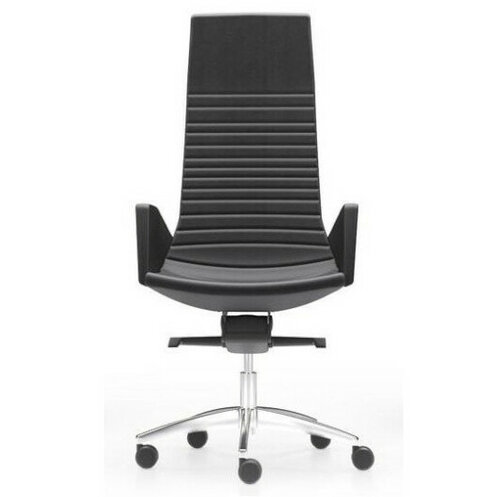 Manažérska pracovná stolička s vysokou chrbtovou opierkou a mäkkým prešívaním, ktoré zvyšuje pohodlie pri práci.